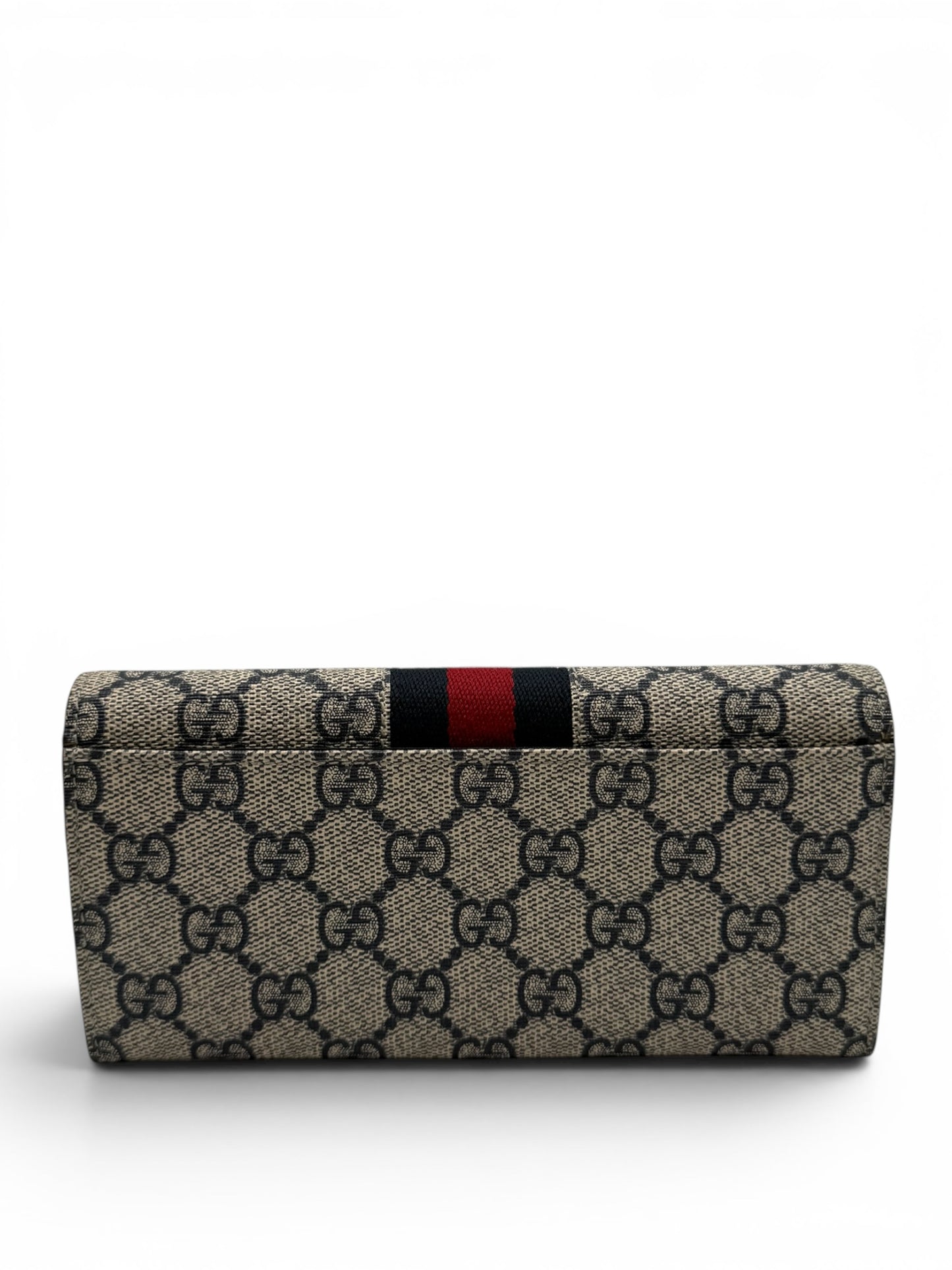 GUCCI GG MONOGRAM CALFSKIN WEB CONTINETIAL WALLET