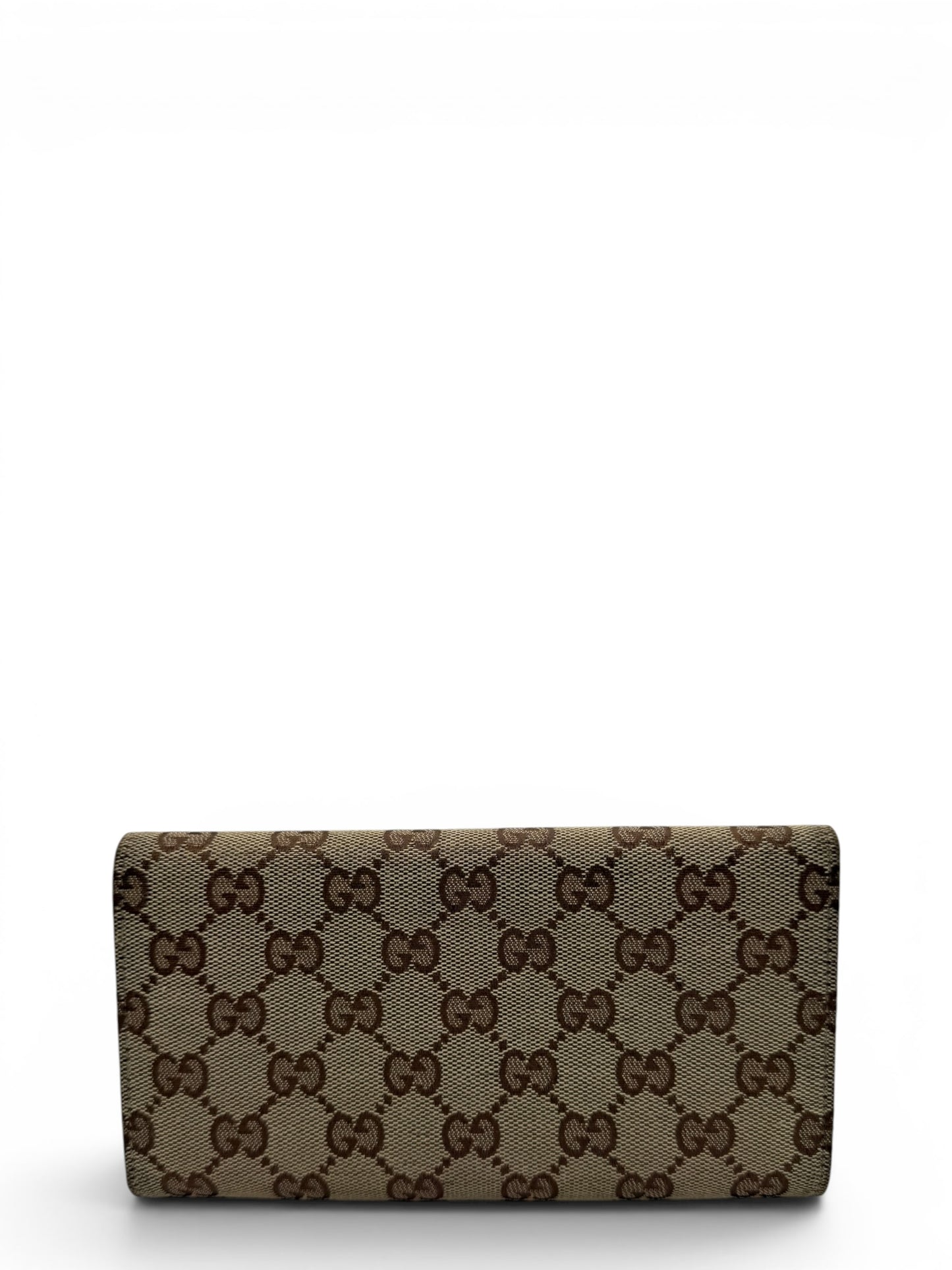 GUCCI GG MONOGRAM HORSEBIT LONG FLAP WALLET