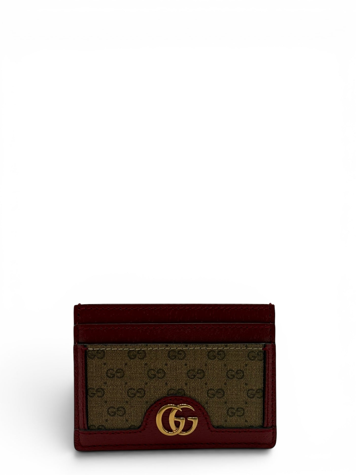 GUCCI X DORAEMON RED AND BROWN CARD CASE