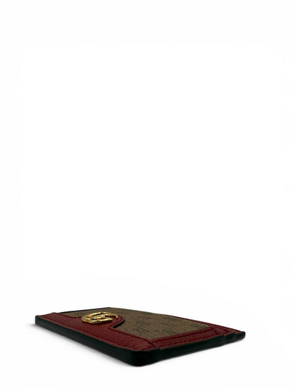 GUCCI X DORAEMON RED AND BROWN CARD CASE