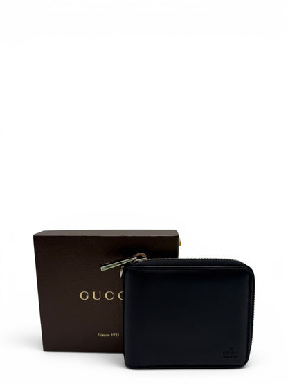 GUCCI ZIP AROUND LEATHER CARD CASE