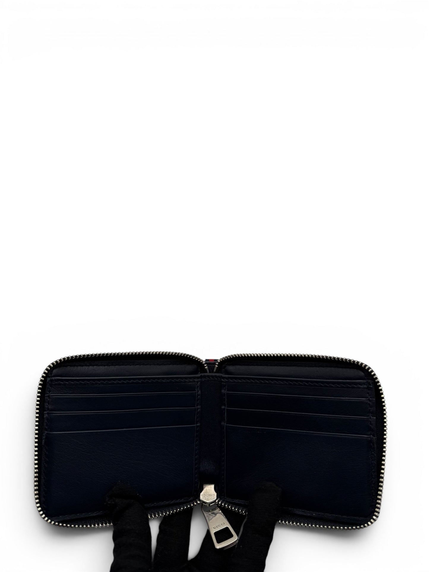 GUCCI ZIP AROUND LEATHER CARD CASE