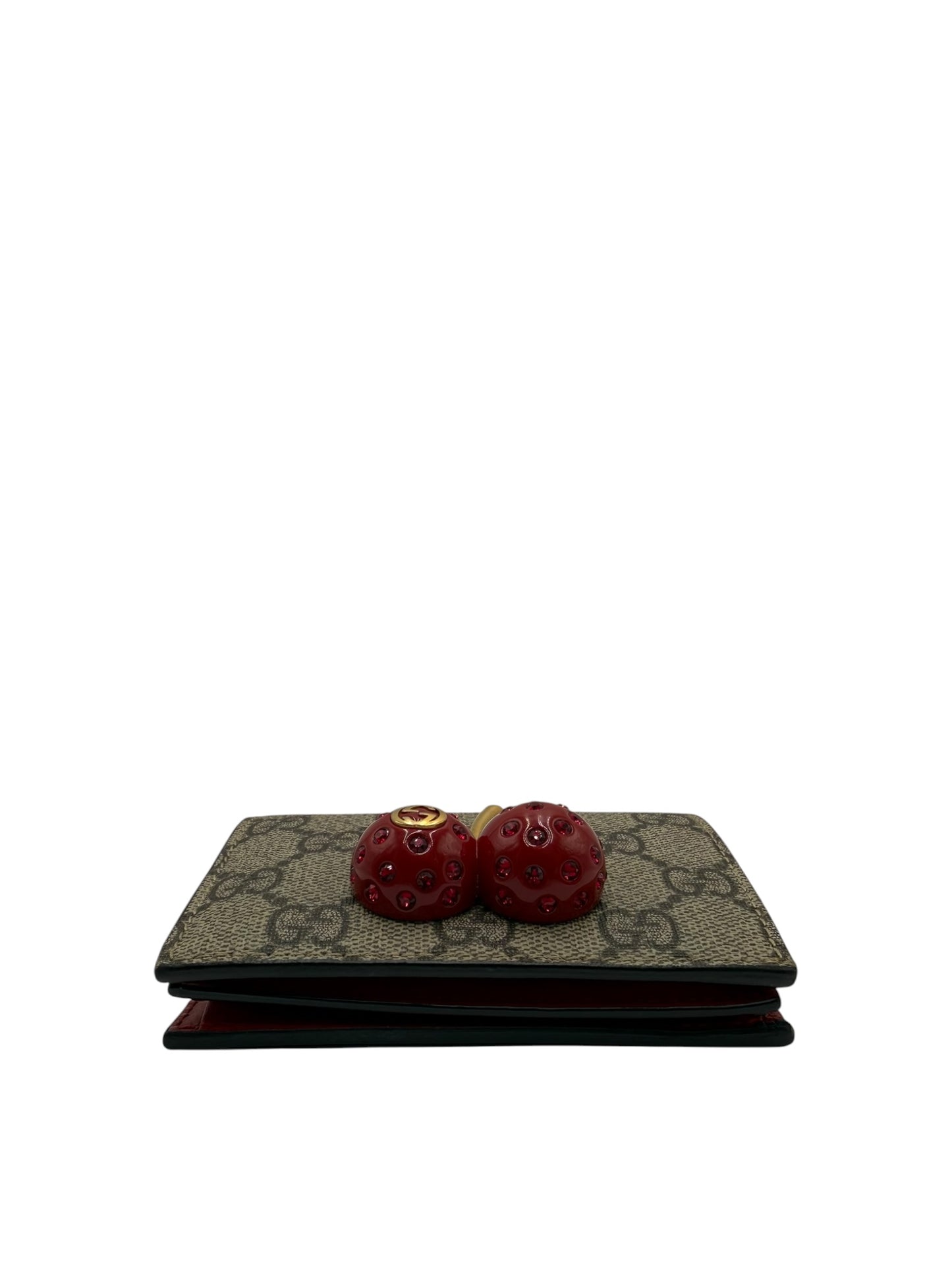 GUCCI GG CHERRY CANVAS WALLET