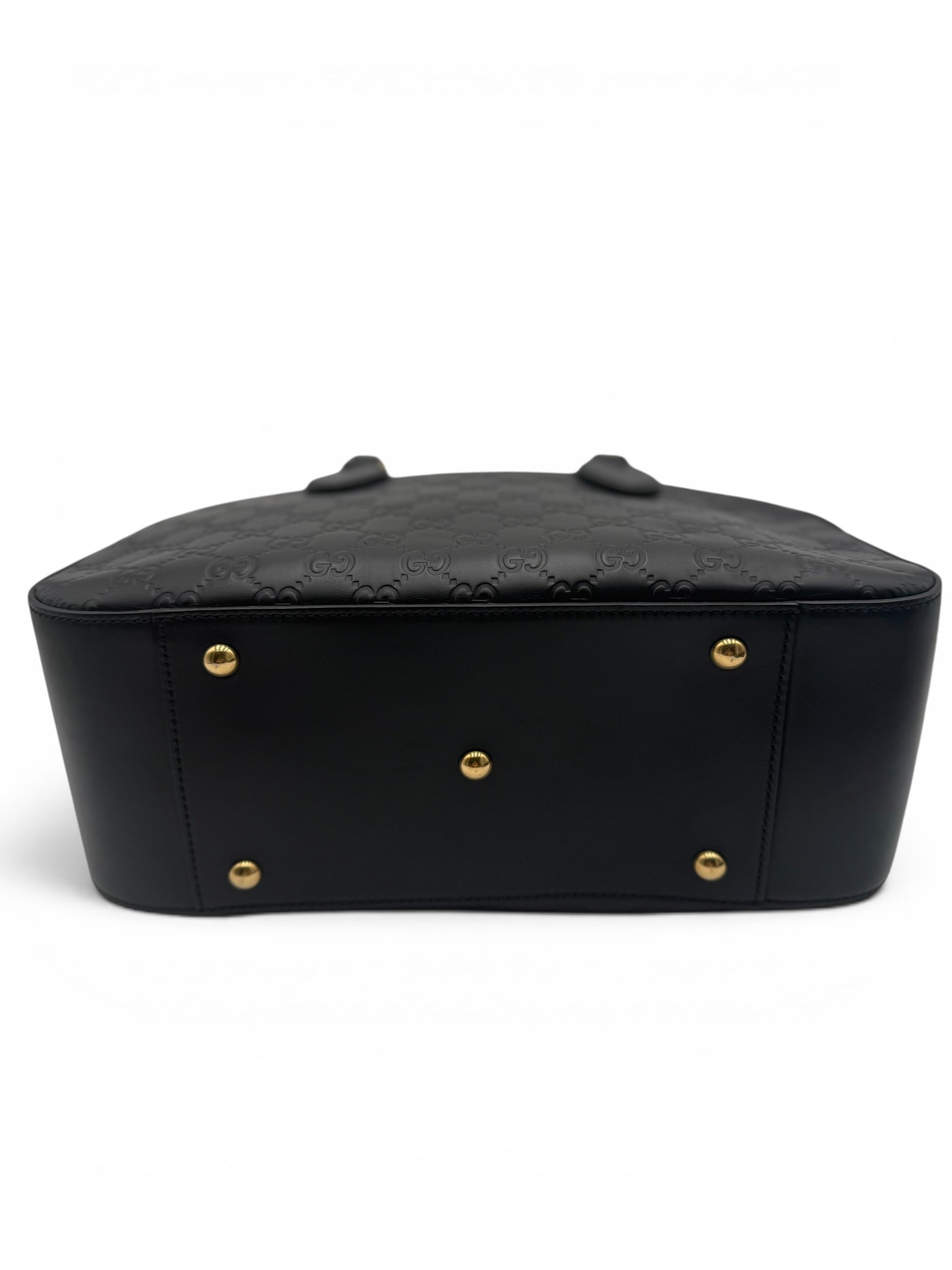 GUCCI GUCCISSIMA SIGNATURE BOSTON BAG BLACK