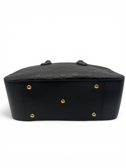 GUCCI GUCCISSIMA SIGNATURE BOSTON BAG BLACK