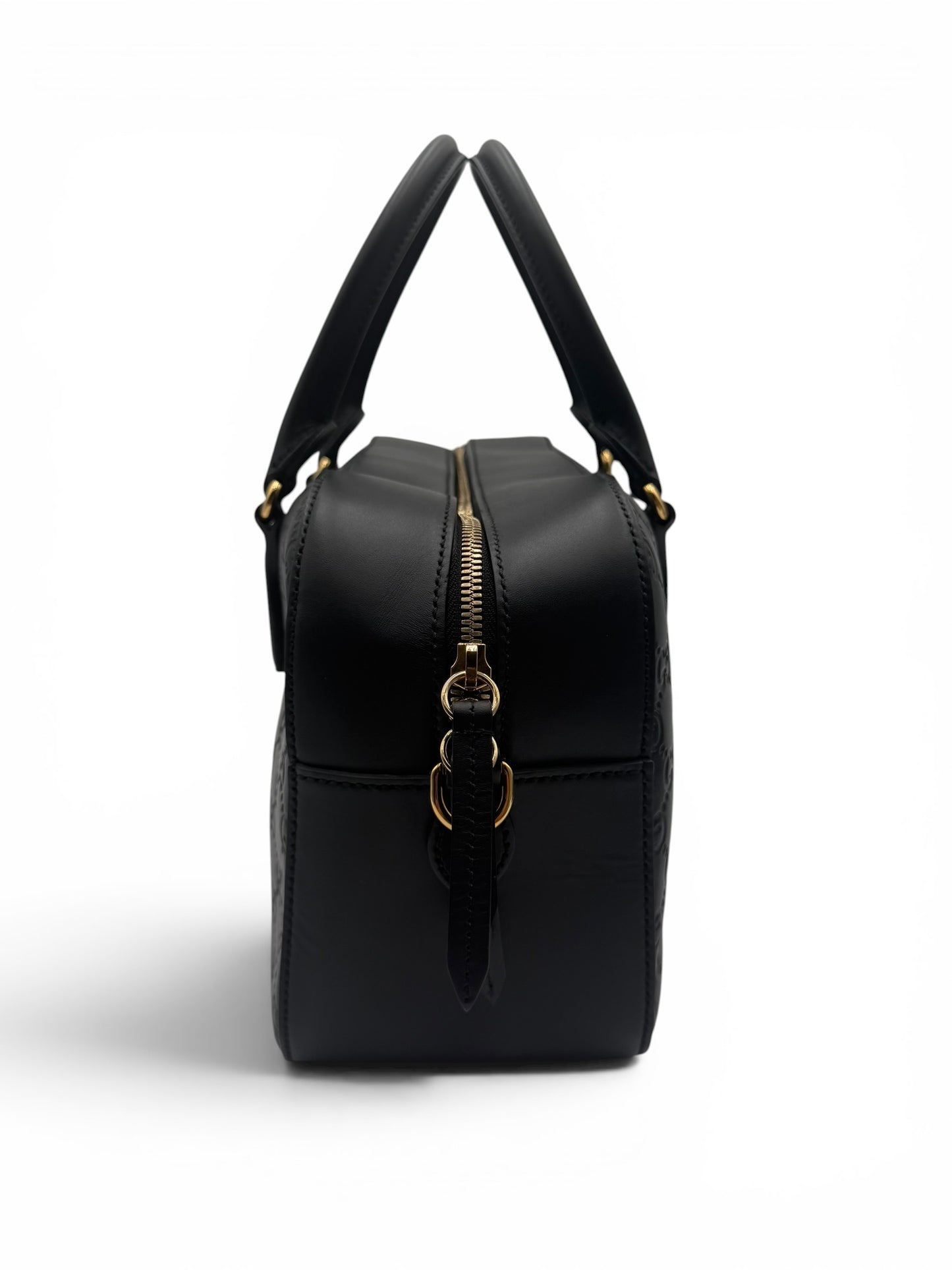 GUCCI GUCCISSIMA SIGNATURE BOSTON BAG BLACK