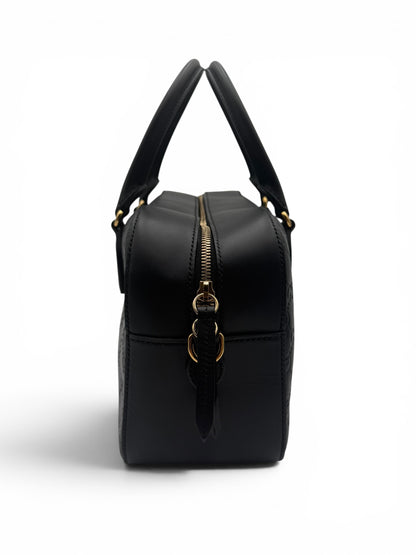 GUCCI GUCCISSIMA SIGNATURE BOSTON BAG BLACK