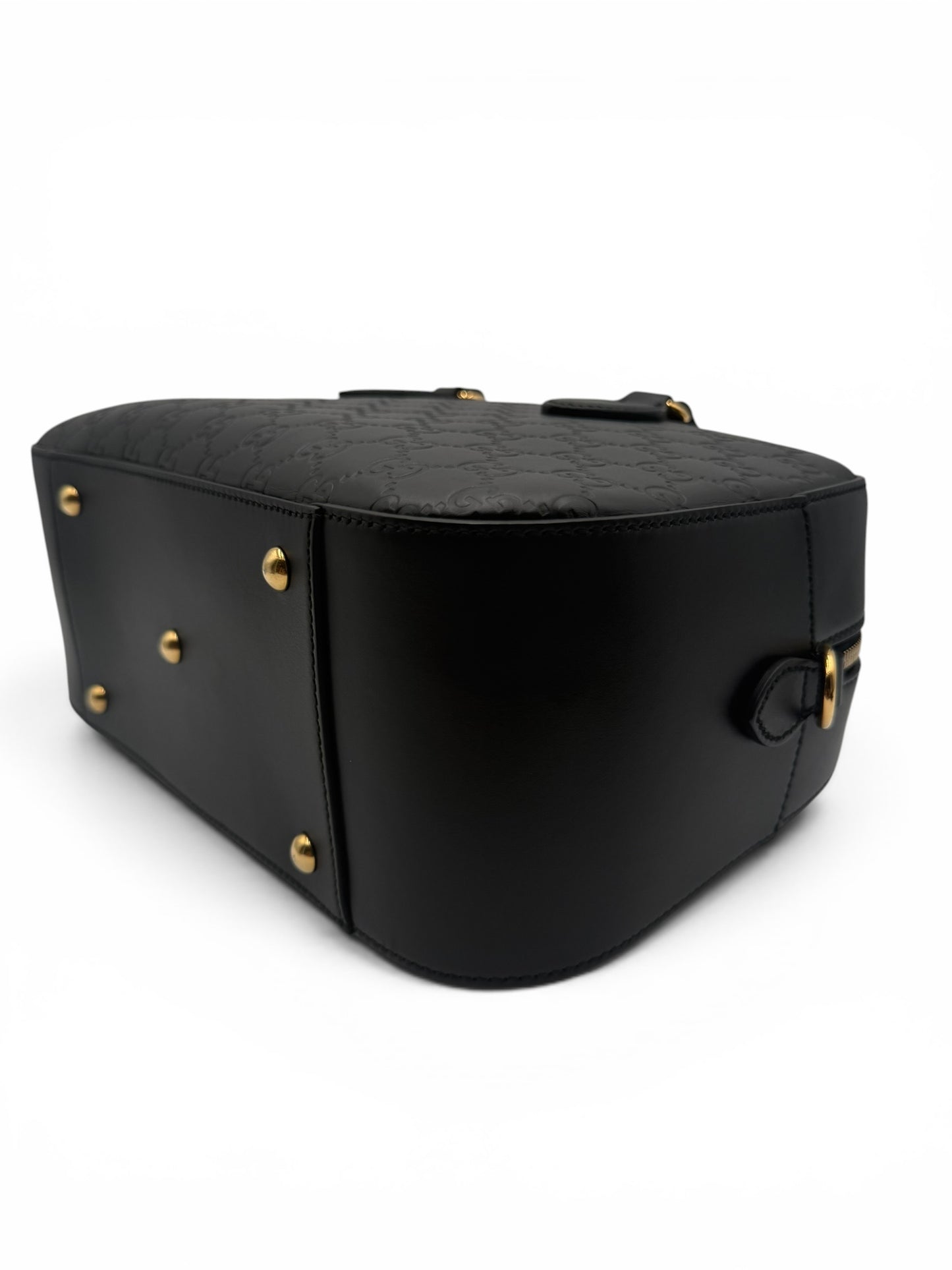 GUCCI GUCCISSIMA SIGNATURE BOSTON BAG BLACK