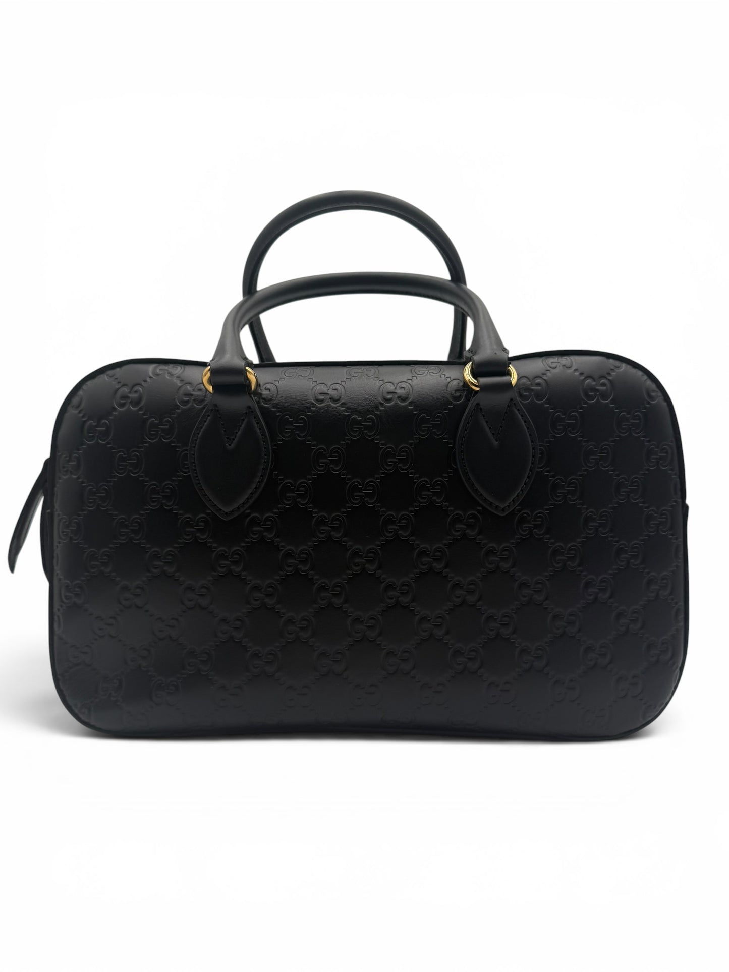 GUCCI GUCCISSIMA SIGNATURE BOSTON BAG BLACK