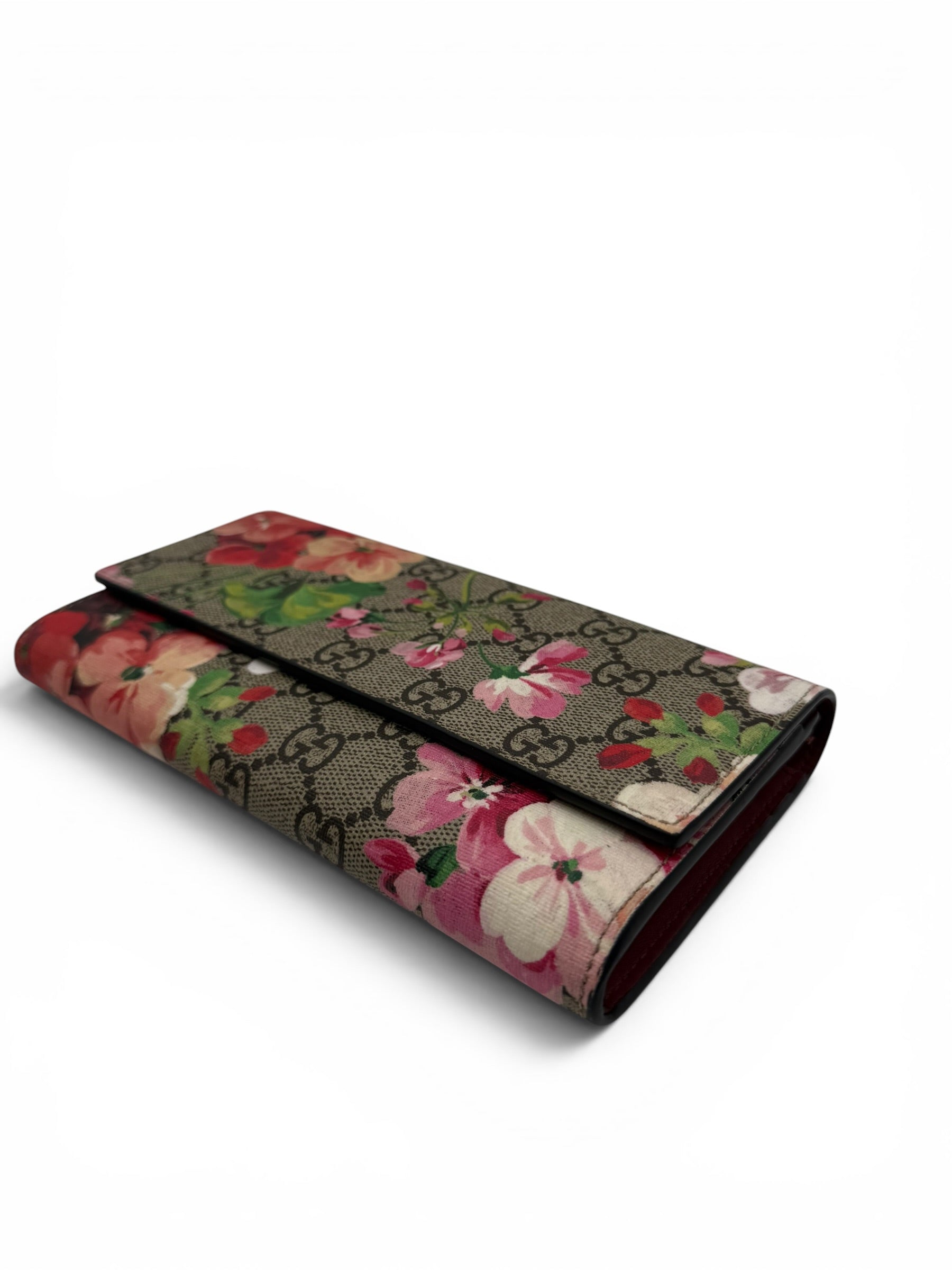 GUCCI GG SUPREME BLOOMS CONTINENTAL WALLET