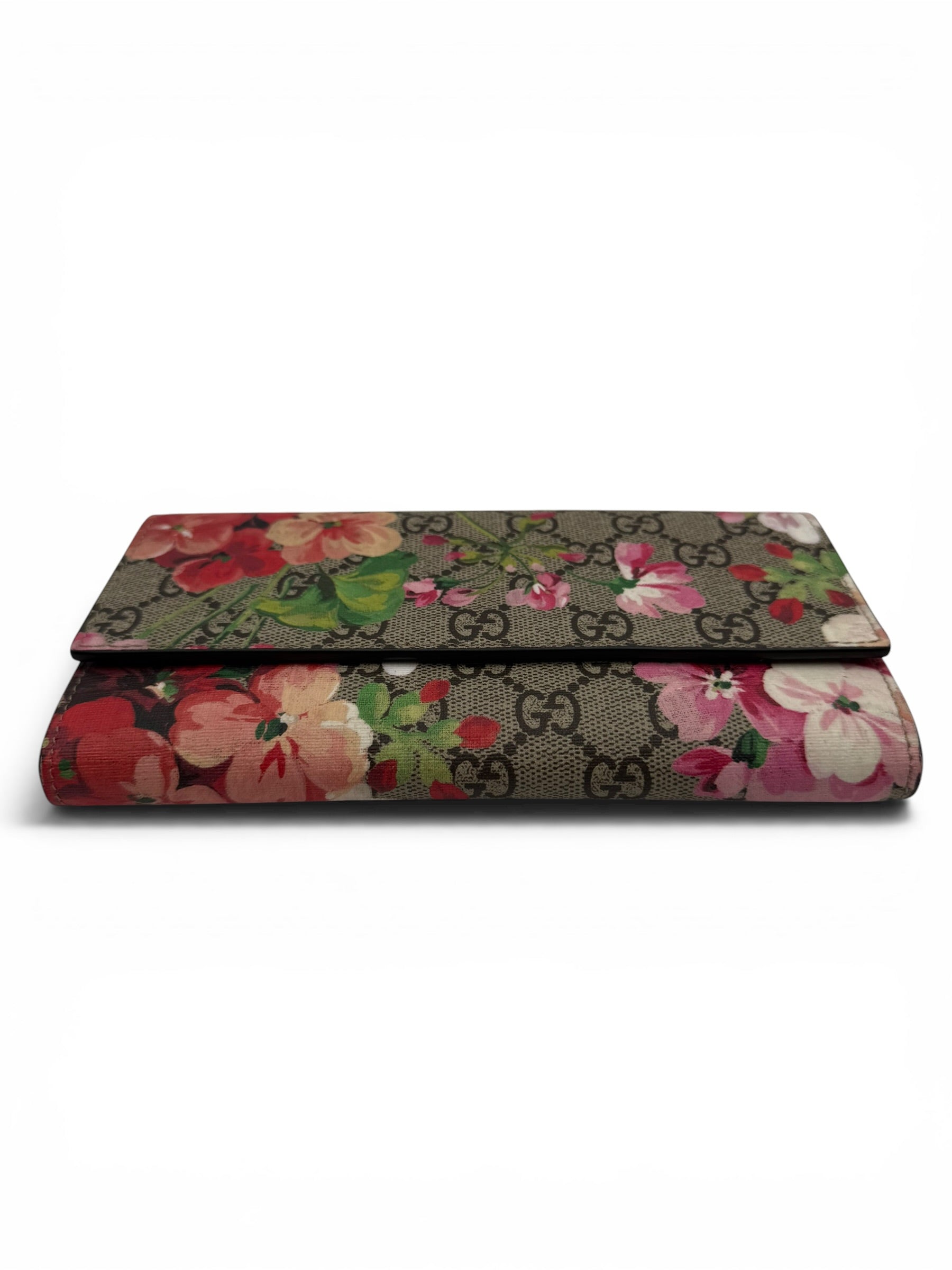 GUCCI GG SUPREME BLOOMS CONTINENTAL WALLET