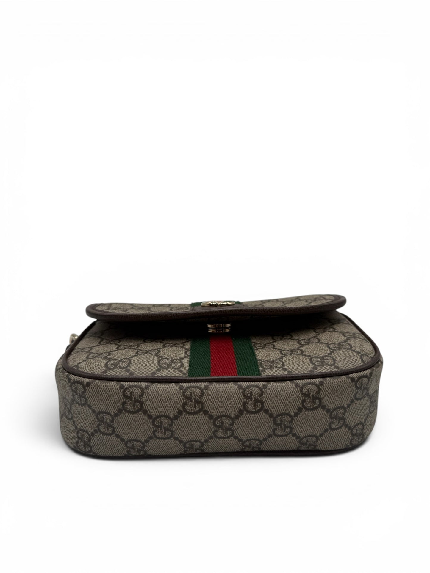 GUCCI OPHIDIA GG SUPREME TOP HANDLE BAG SHOULDER BAG BEIGE SMALL