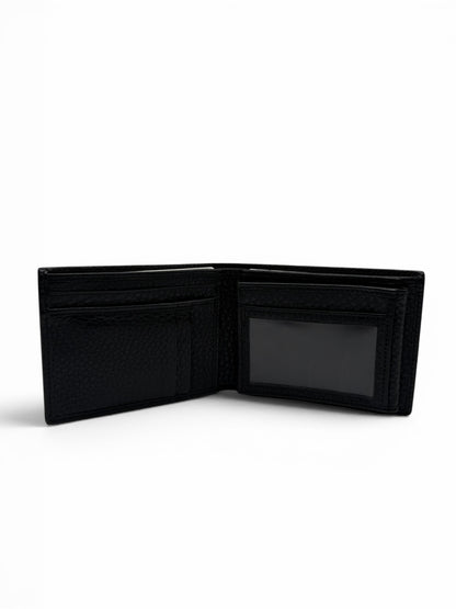 GUCCI BLACK PEBBLED LEATHER BI-FOLD WALLET