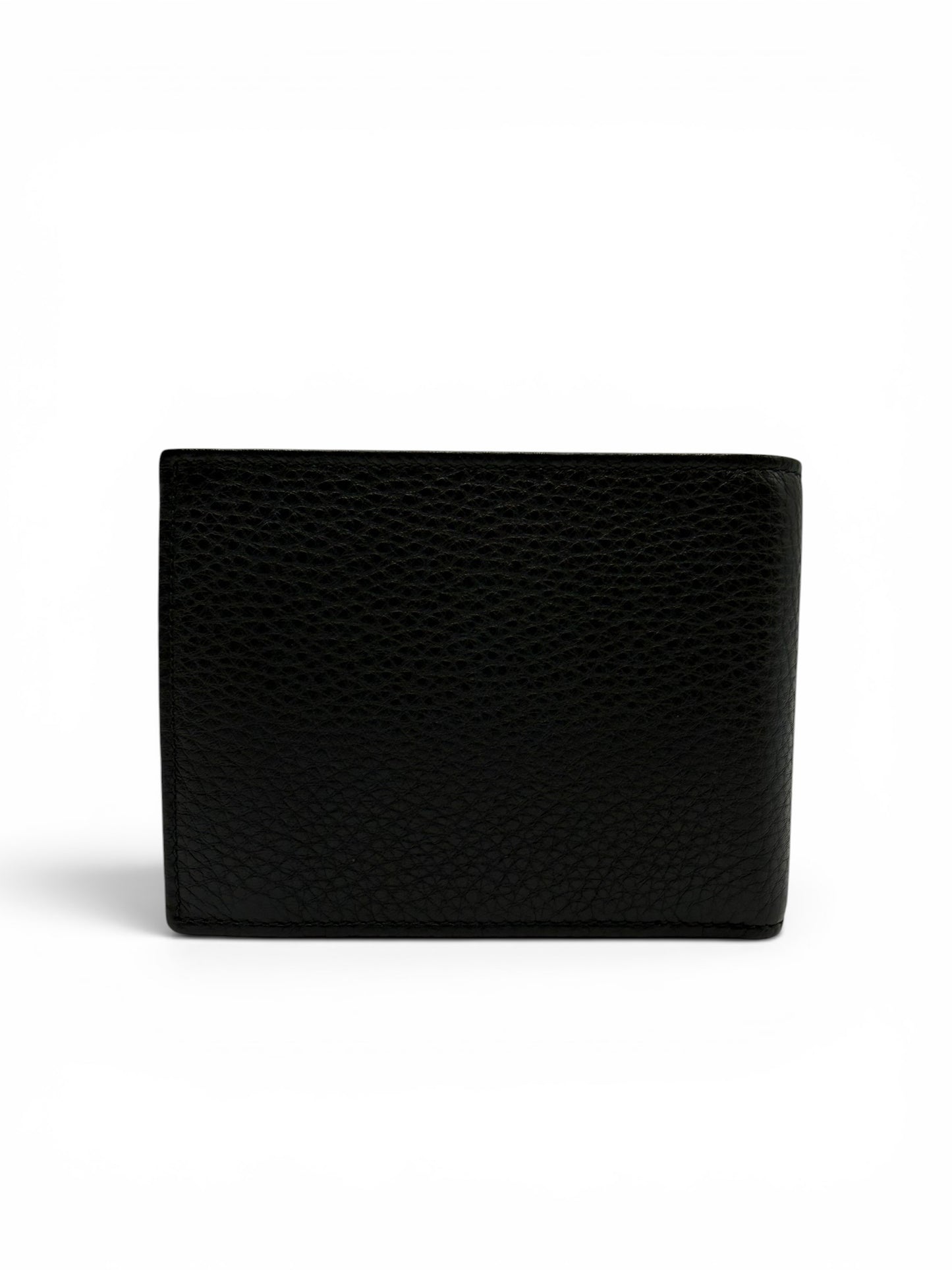 GUCCI BLACK PEBBLED LEATHER BI-FOLD WALLET
