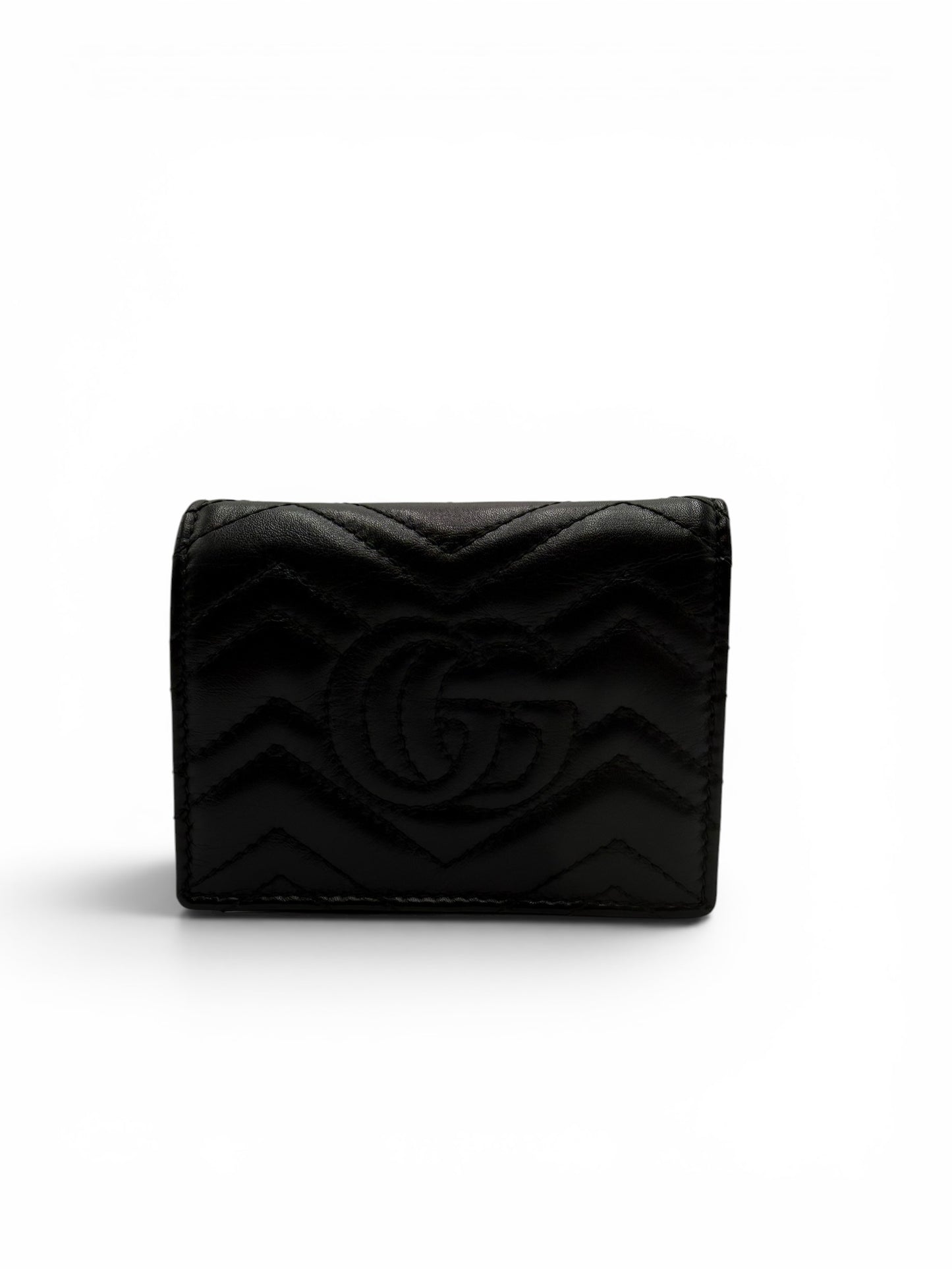 GUCCI GG MARMONT COMPACT WALLET BLACK