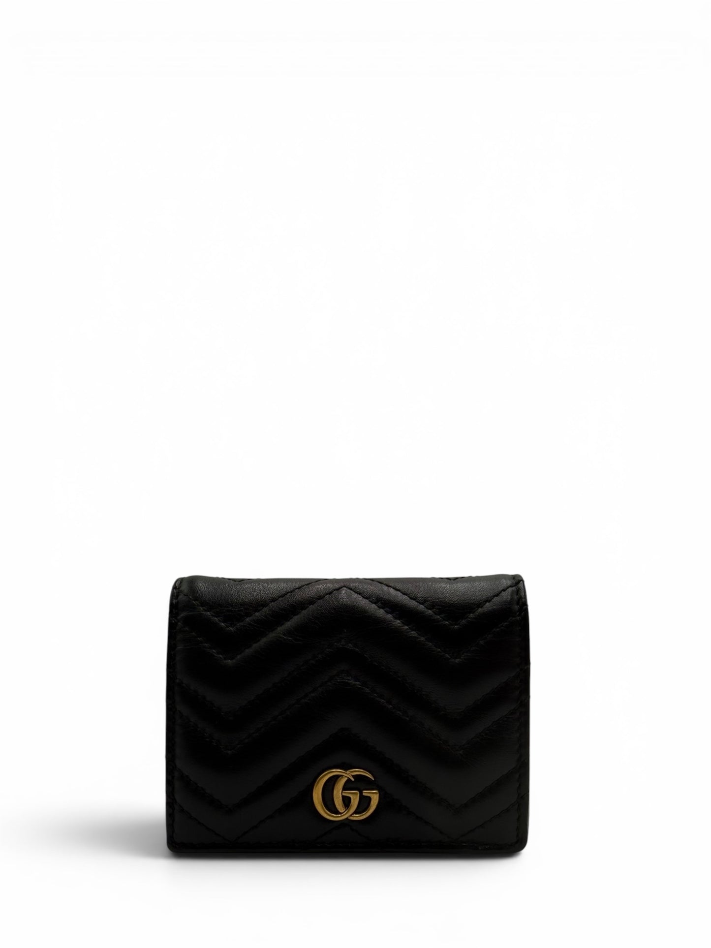 GUCCI GG MARMONT COMPACT WALLET BLACK