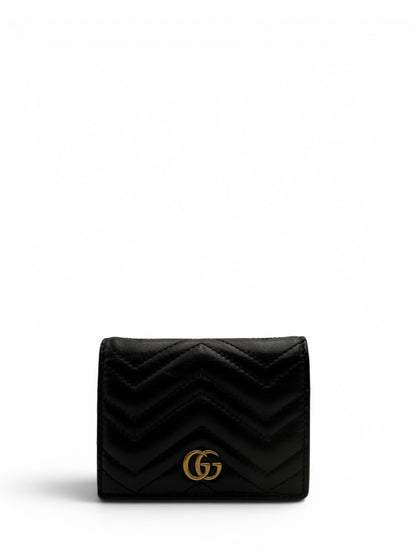 GUCCI GG MARMONT COMPACT WALLET BLACK