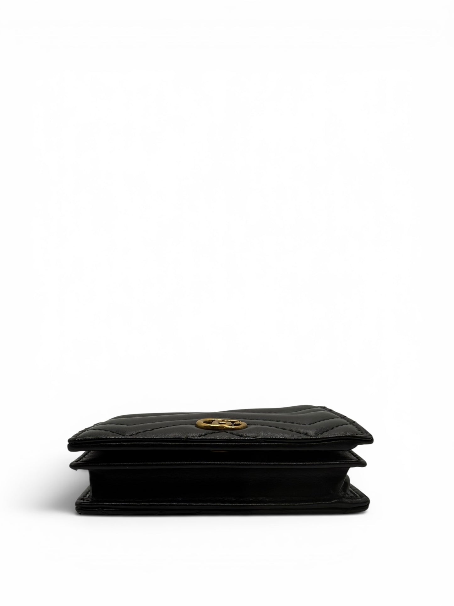 GUCCI GG MARMONT COMPACT WALLET BLACK