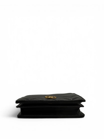 GUCCI GG MARMONT COMPACT WALLET BLACK