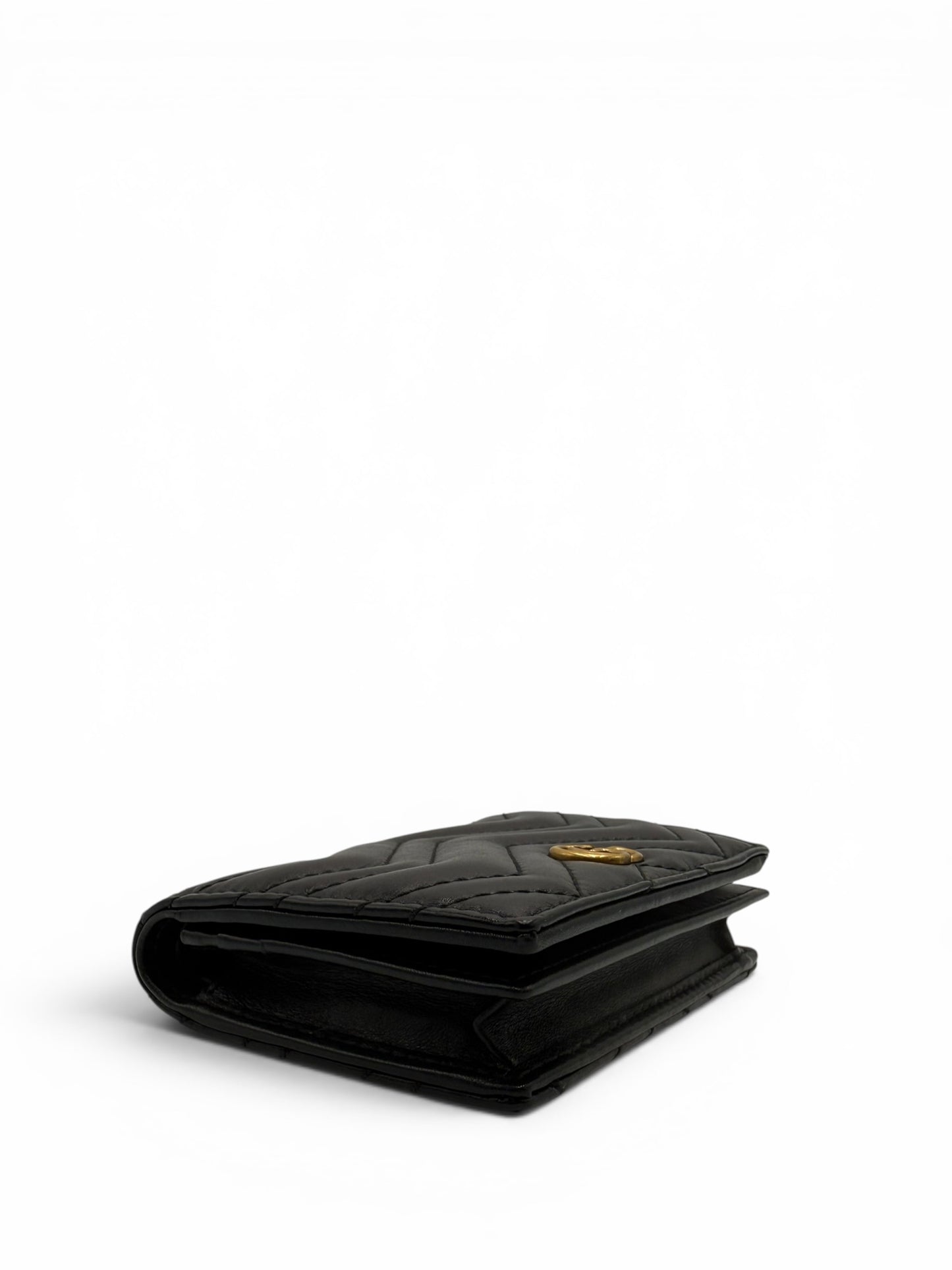 GUCCI GG MARMONT COMPACT WALLET BLACK