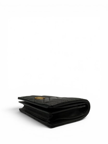 GUCCI GG MARMONT COMPACT WALLET BLACK