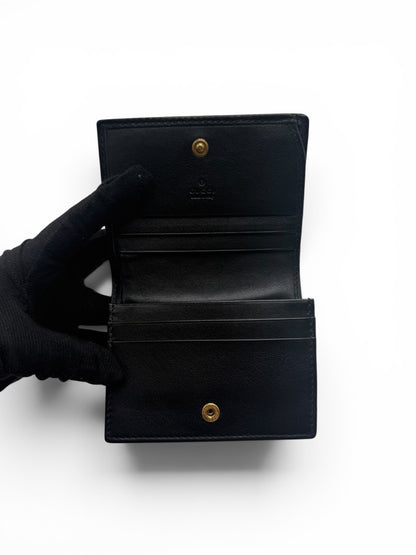 GUCCI GG MARMONT COMPACT WALLET BLACK