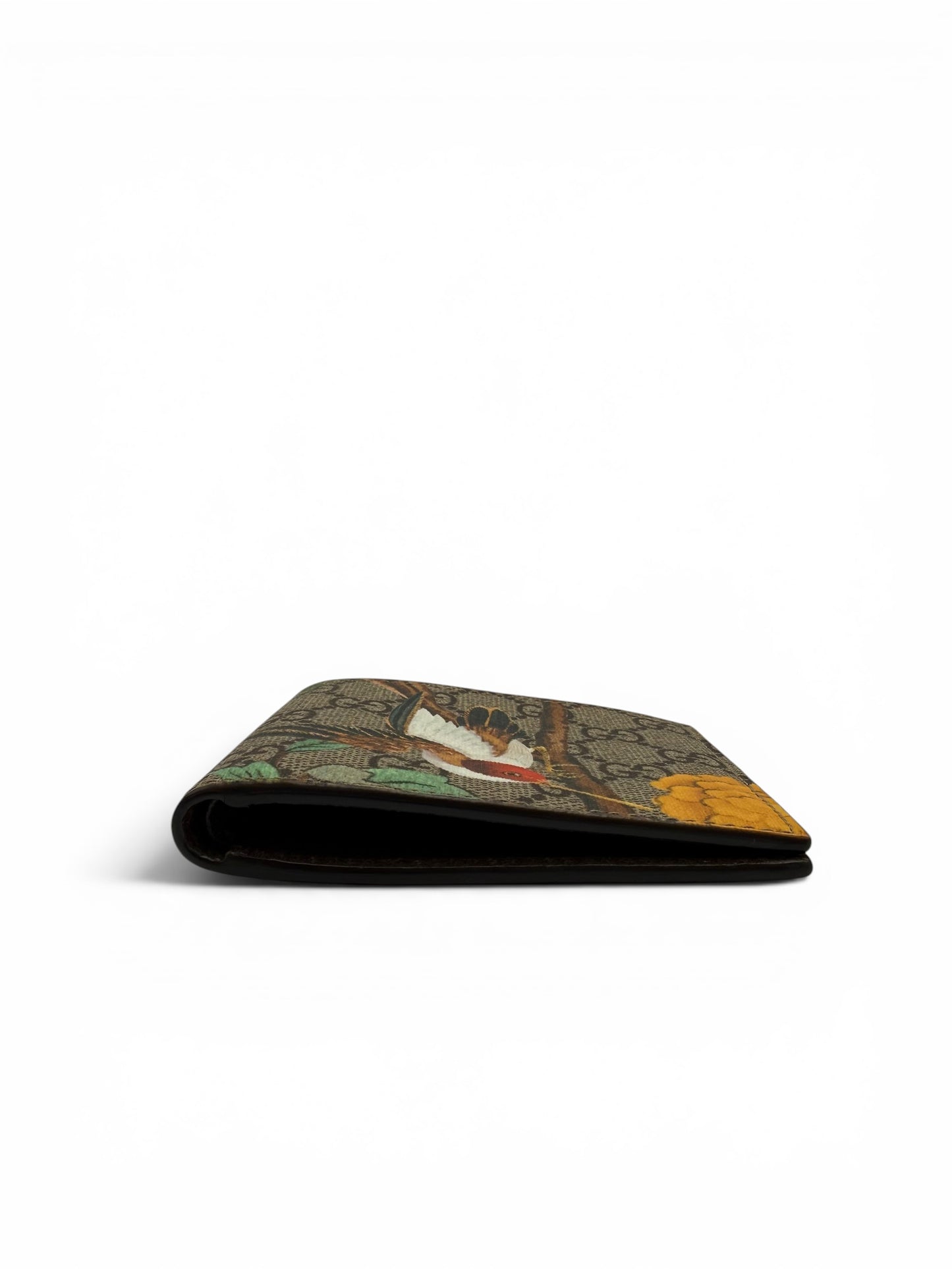 GUCCI GG SUPREME BIRD BI-FOLD WALLET