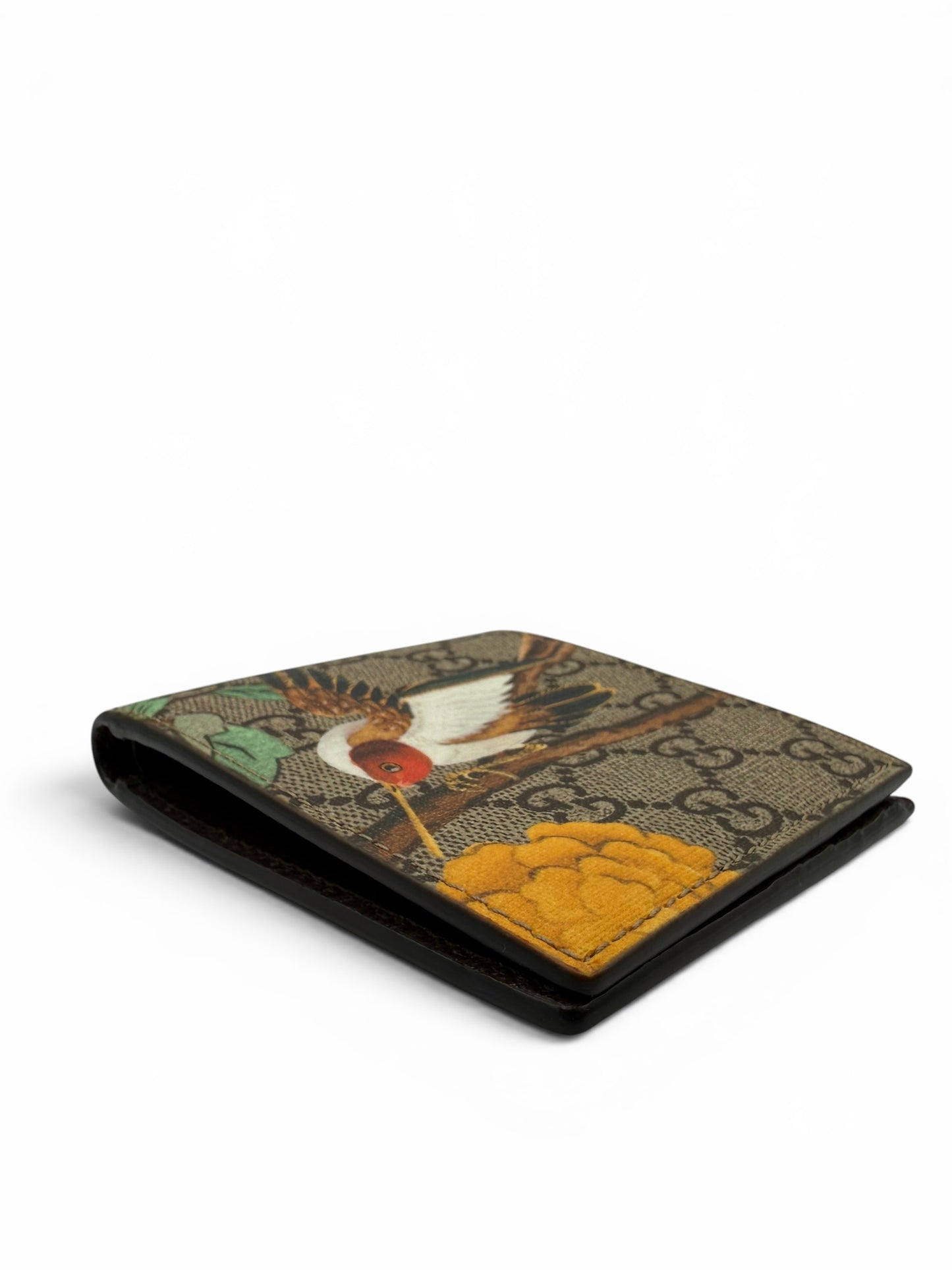 GUCCI GG SUPREME BIRD BI-FOLD WALLET