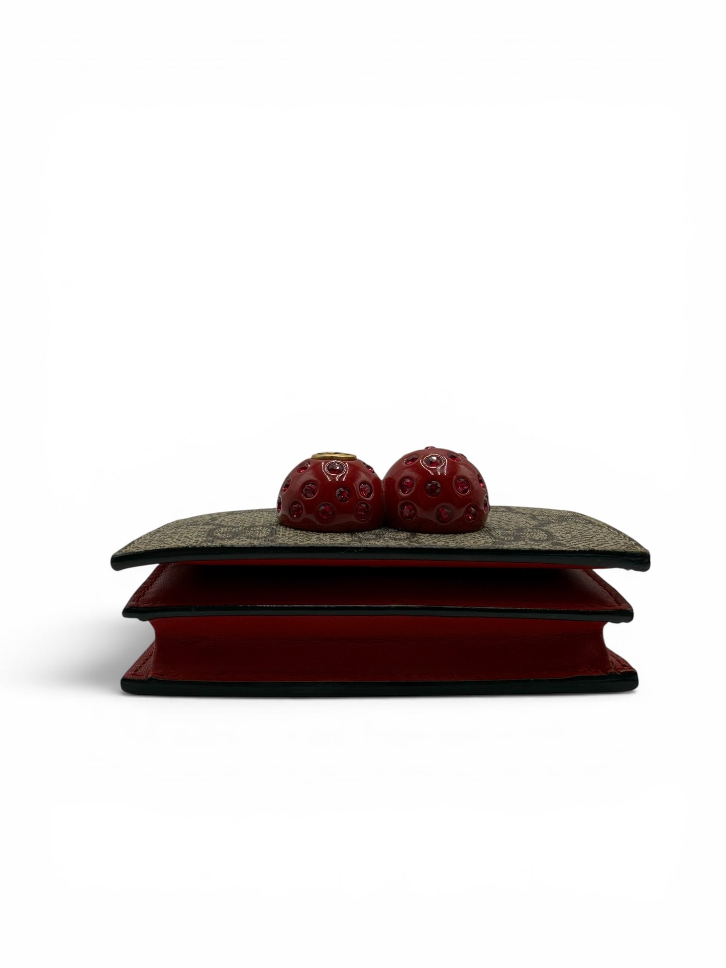 GUCCI GG SUPREME CHERRY FRENCH WALLET
