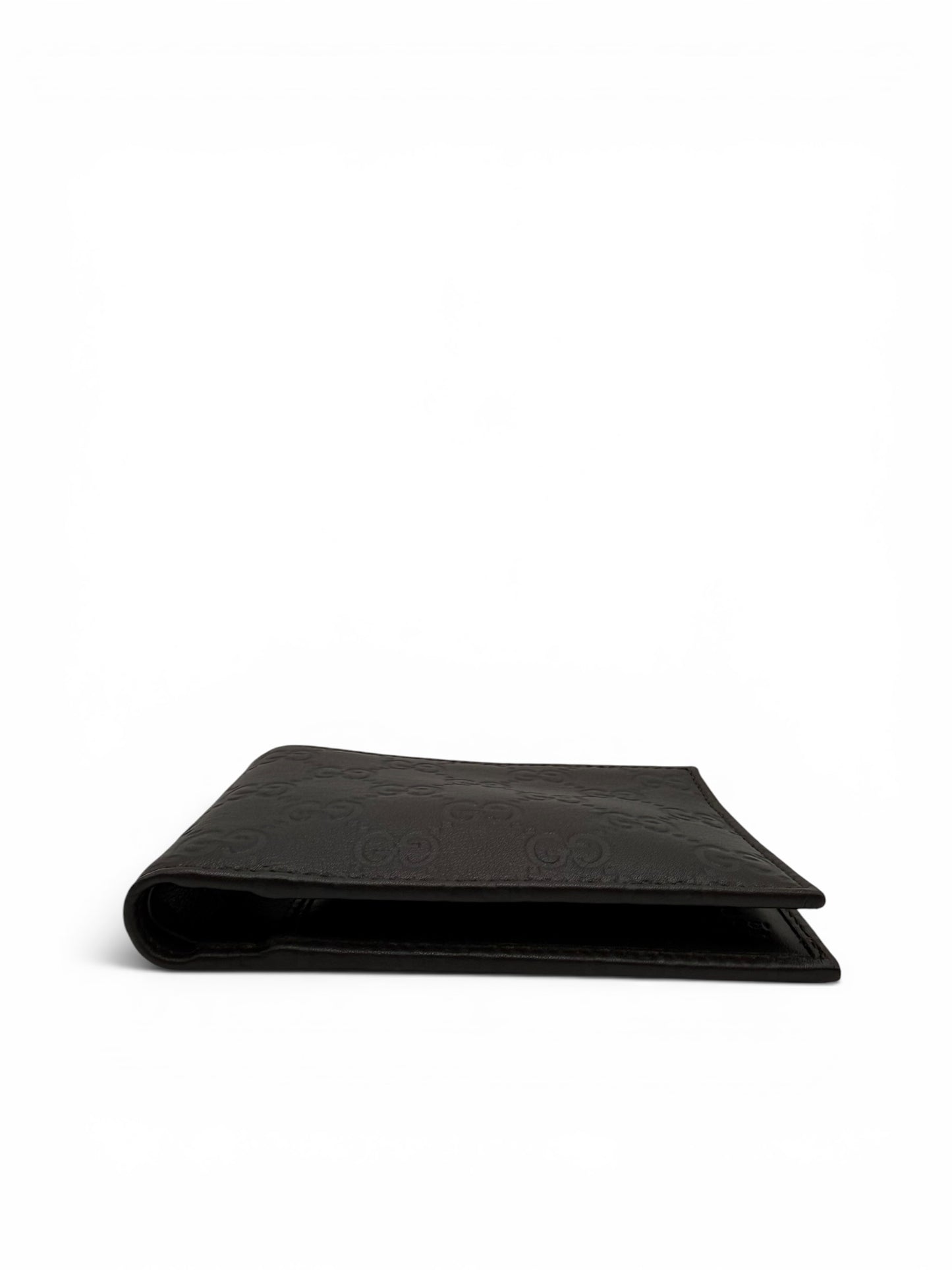 GUCCI BLACK GUCCISSIMA LEATHER BI-FOLD WALLET