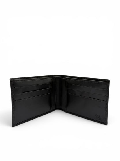 GUCCI BLACK GUCCISSIMA LEATHER BI-FOLD WALLET