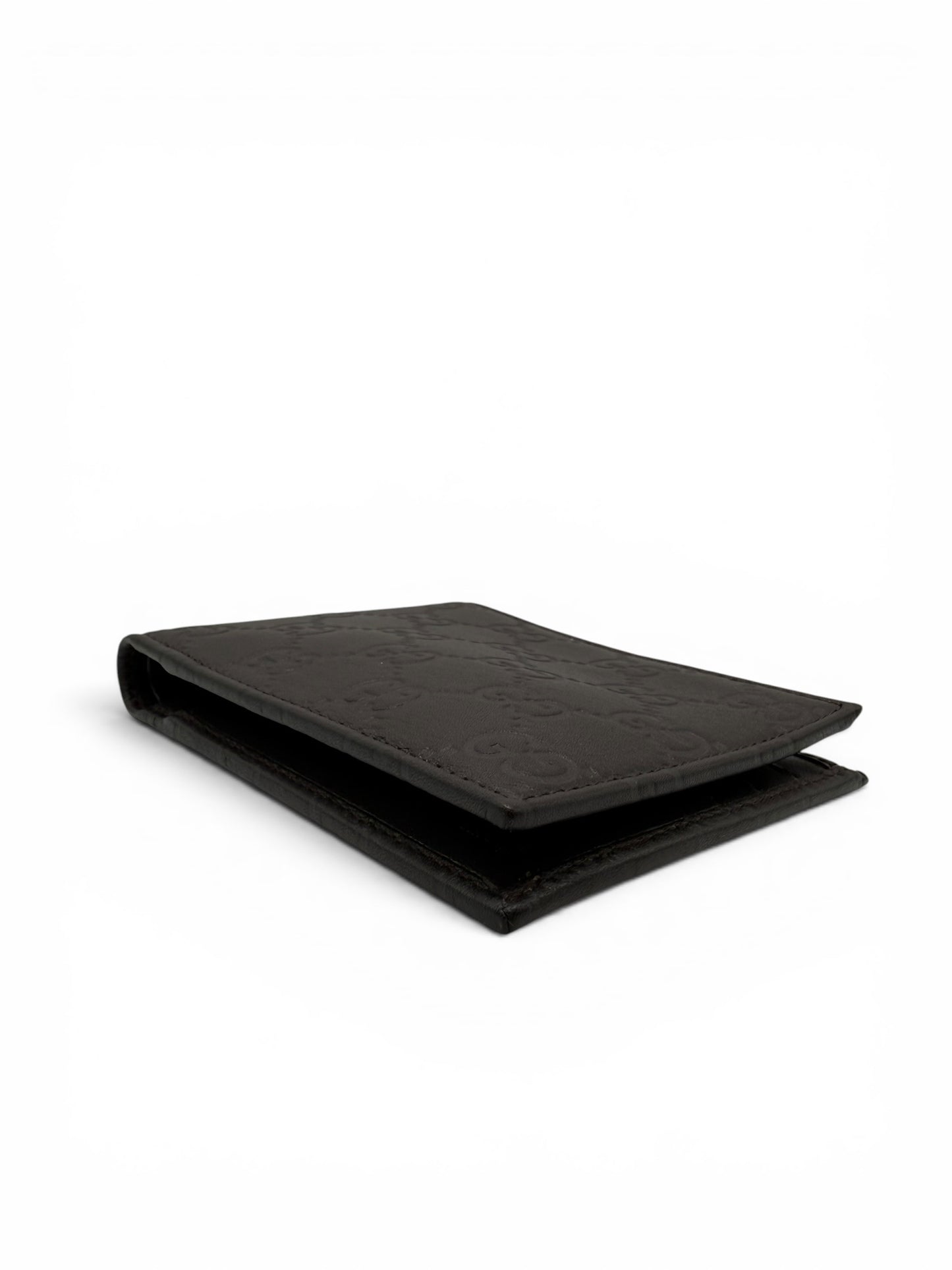 GUCCI BLACK GUCCISSIMA LEATHER BI-FOLD WALLET