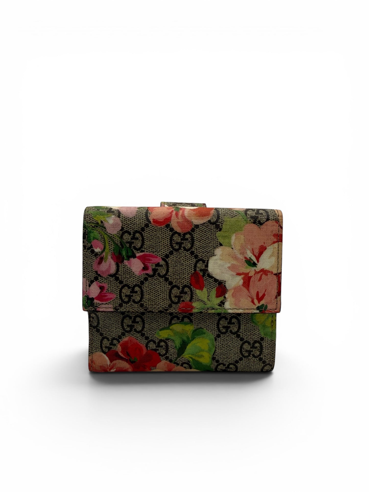 GUCCI GG BLOOMS FRENCH FLAP WALLET