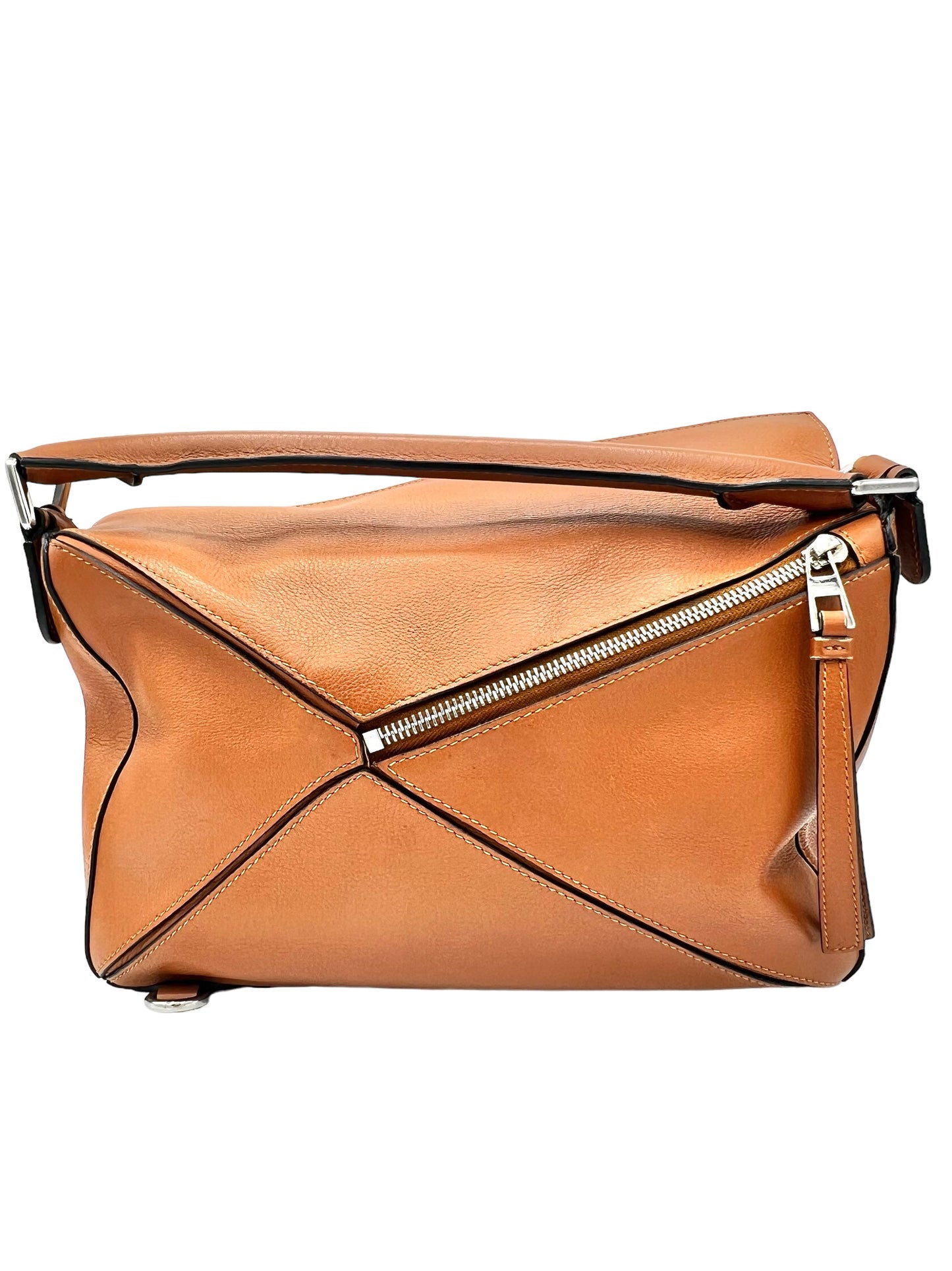 BOLSO DE HOMBRO MEDIANO LOEWE PUZZLE DE PIEL TAN