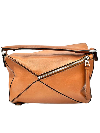 BOLSO DE HOMBRO MEDIANO LOEWE PUZZLE DE PIEL TAN