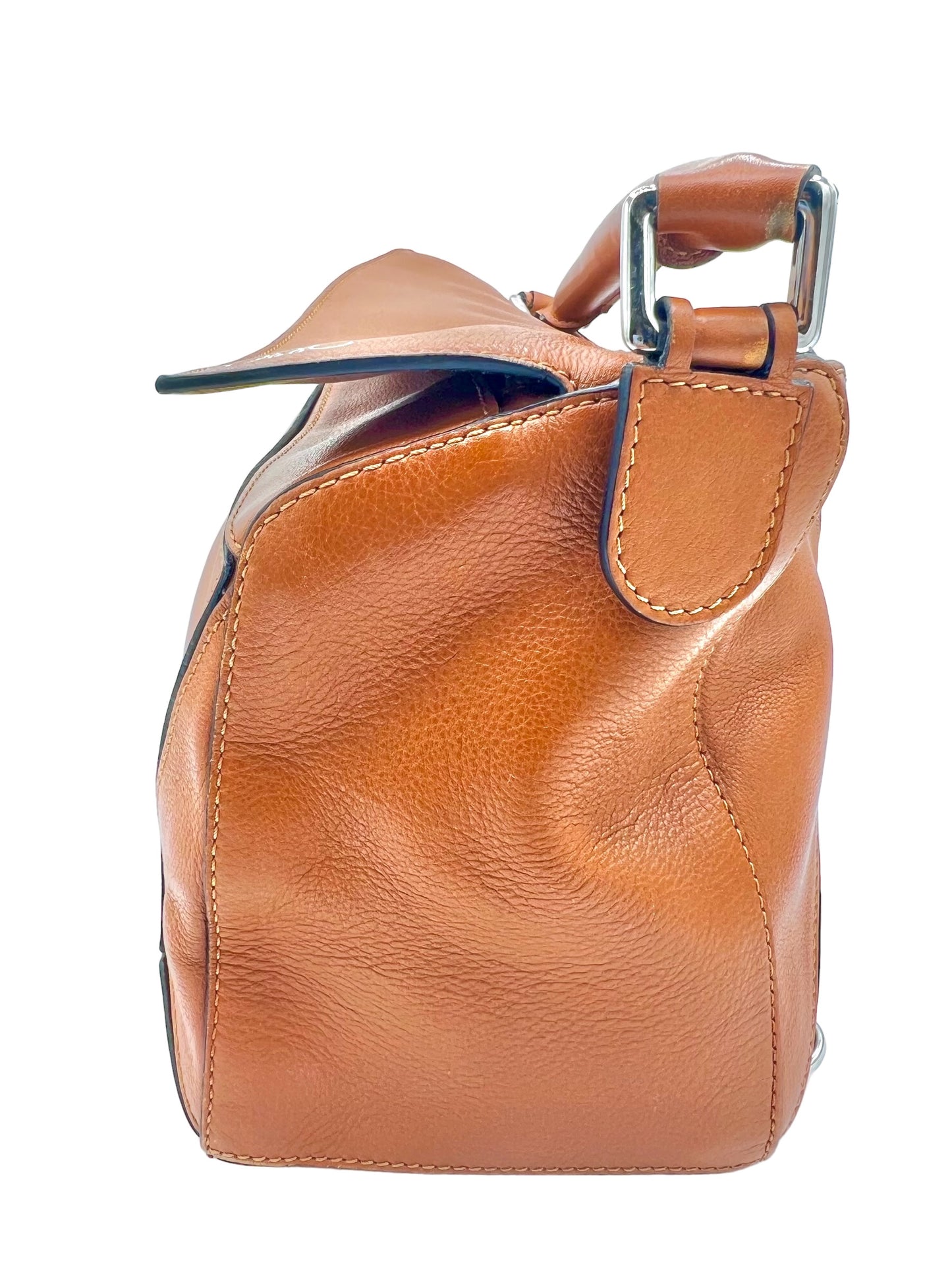 BOLSO DE HOMBRO MEDIANO LOEWE PUZZLE DE PIEL TAN