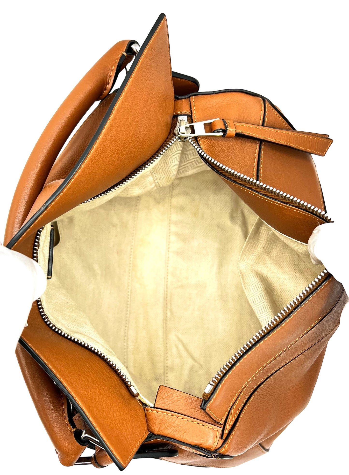 BOLSO DE HOMBRO MEDIANO LOEWE PUZZLE DE PIEL TAN