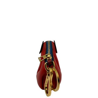 LOEWE ELEPHANT CHARM COIN CASE LEATHER ORANGE