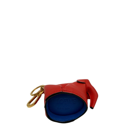 LOEWE ELEPHANT CHARM COIN CASE LEATHER ORANGE