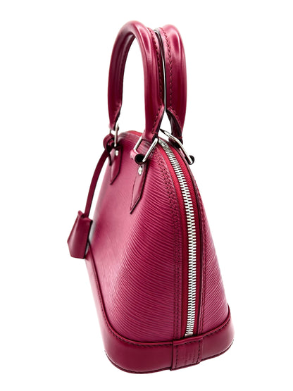 LOUIS VUITTON ALMA BB EPI LEATHER BAG BURGUNDY