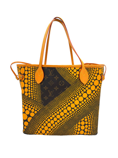 LOUIS VUITTON YELLOW KUSAMA MONOGRAM INFINITY DOTS NEVERFULL MM TOTE BAG