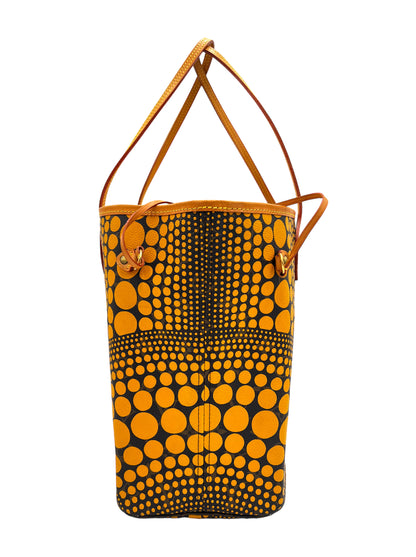 LOUIS VUITTON YELLOW KUSAMA MONOGRAM INFINITY DOTS NEVERFULL MM TOTE BAG