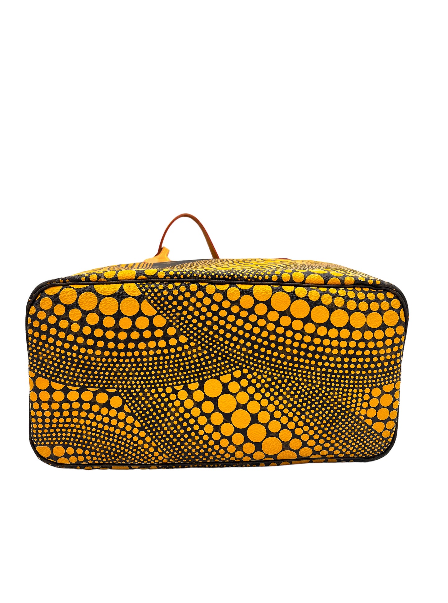 LOUIS VUITTON YELLOW KUSAMA MONOGRAM INFINITY DOTS NEVERFULL MM TOTE BAG