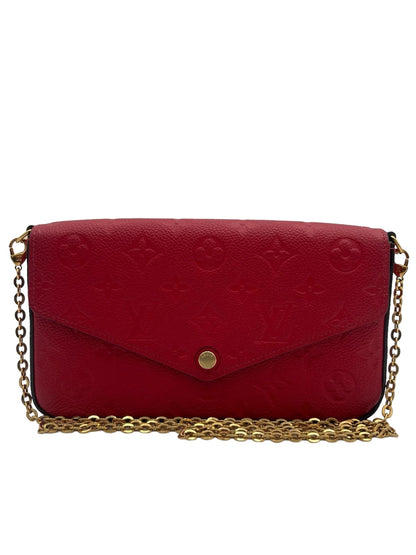 LOUIS VUITTON MONOGRAM EMPREINTE POCHETTE FELICIE RED