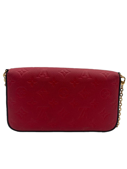 LOUIS VUITTON MONOGRAM EMPREINTE POCHETTE FELICIE RED