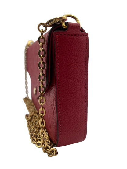 LOUIS VUITTON MONOGRAM EMPREINTE POCHETTE FELICIE RED