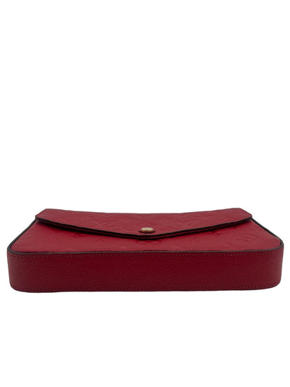 LOUIS VUITTON MONOGRAM EMPREINTE POCHETTE FELICIE RED