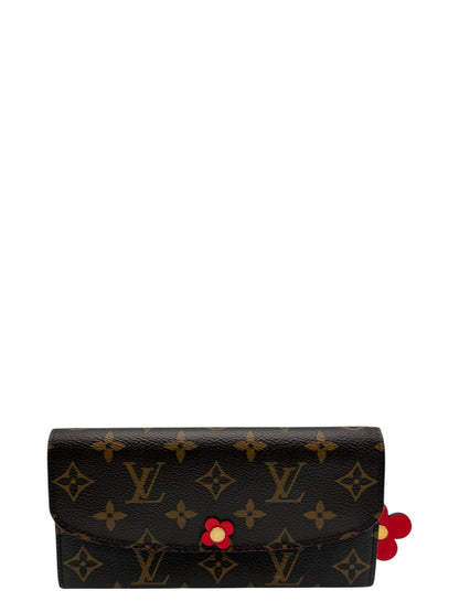 LOUIS VUITTON EMILIE WALLET BLOOMING FLOWER RED