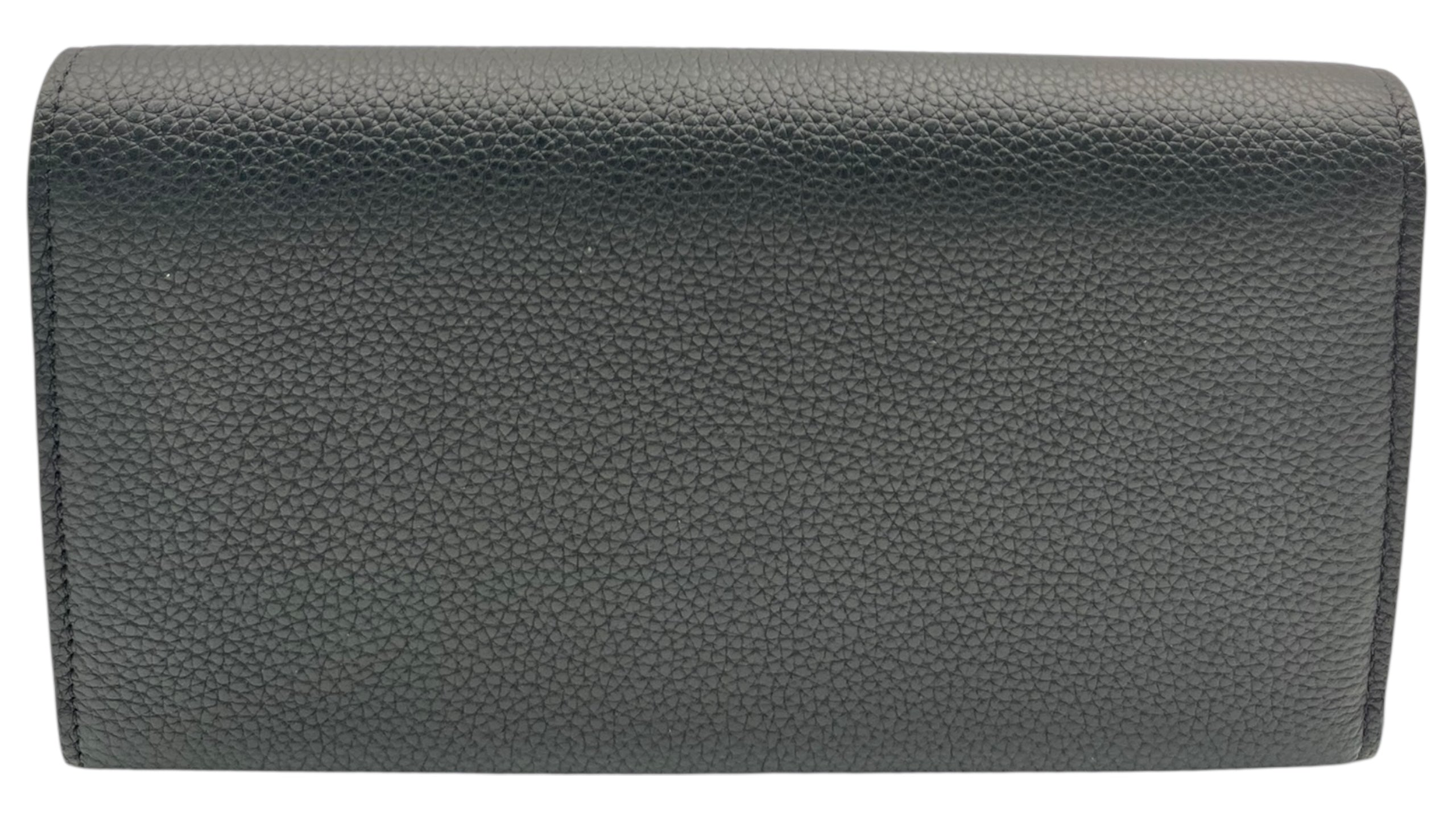 LOUIS VUITTON PORTEFEUILE DOUBLE V LONG WALLET BLACK