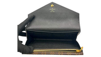 LOUIS VUITTON PORTEFEUILE DOUBLE V LONG WALLET BLACK